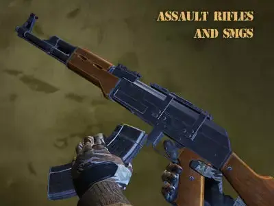 Animated Modern Weapons and Arms SMGs and Assaults with SFX 3D model