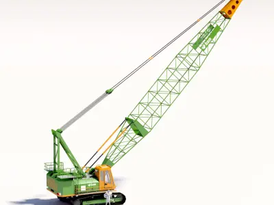 Crawler Crane model Low-poly 3D model