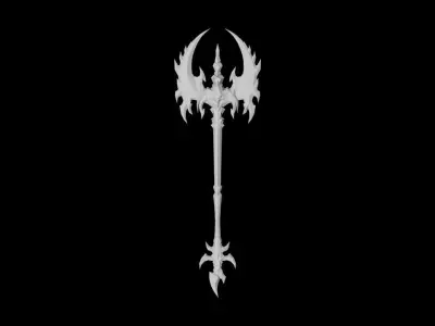 Demon Lord Spear Low-poly 3D model