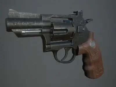 revolver 3D model 16
