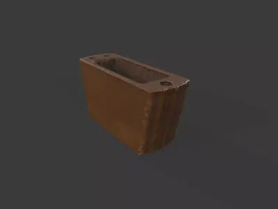 Vintage Phone Holder Low-poly 3D model