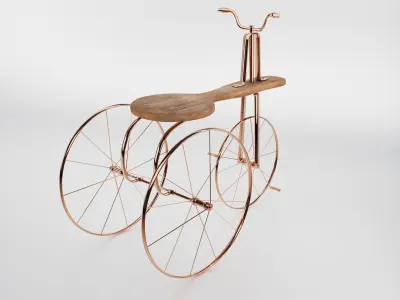 Antique tricycle 3D model