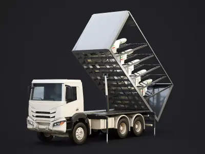 Shahed-136 Drone Launcher Truck - Military UAV Launch System  3D model