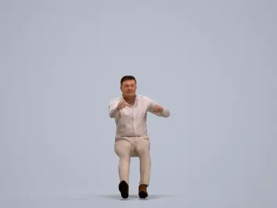 00195Eliot010 - Adult Caucasian man sitting in car driving 3D model