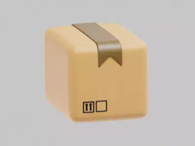 Parcel Low-poly 3D model