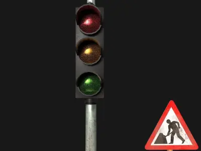 traffic lights Free 3D model purchase