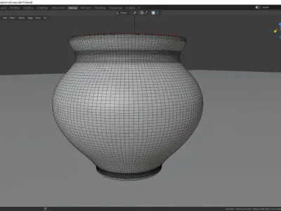 Clay vase 3D model