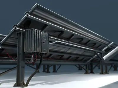 Solar Panel Low-poly 3D model shop