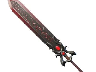 Vampiric Greatsword Low-poly 3D model