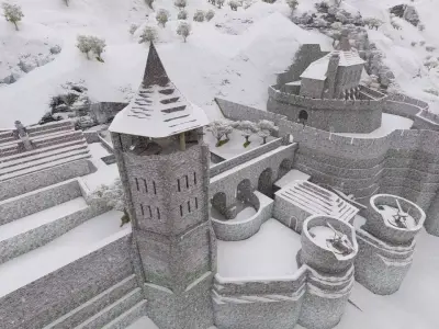Medieval Castle 3D model 17