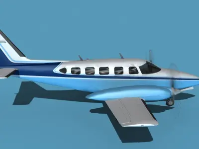 Piper PA-31-350 Navajo Chieftain V15 3D model