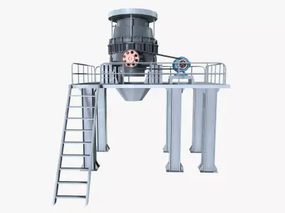 Stone Crusher 3D model buy