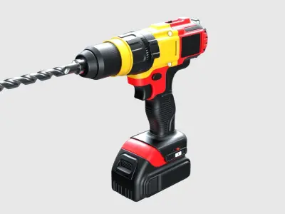 Drill gun Drill machine Driller Drilling machine 3D model