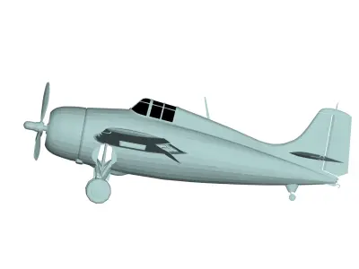 Grumman F4F Wildcat 3D model purchase