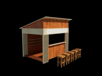 Food Stand 3D model by ahammodullah