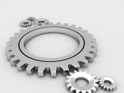 gears 3d model set of 3D model by Kritrimvault