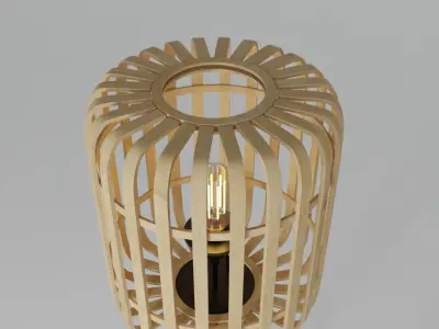 Floor standing scandinavian lamp 3D model