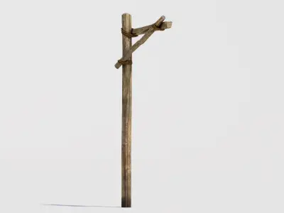 Wooden Pole 3D model