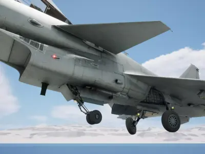 Rigged Chengdu J-10 Fighter 3D model