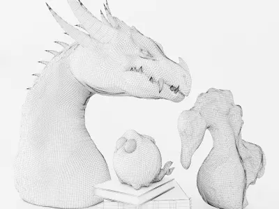 Dragon sculpt 3D model