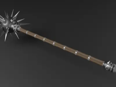 Spiky mace weapon 3D model