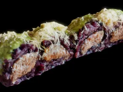 Real 3D scanned special Sushi Roll with Tuna 3D model