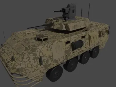Rigged Light Armored Vehicle 3D model