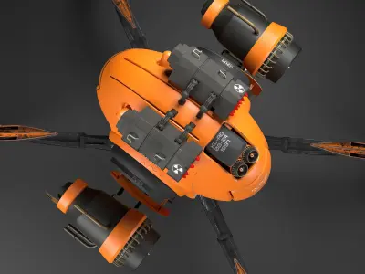  SPIDER BOT ARMOURED 3D model