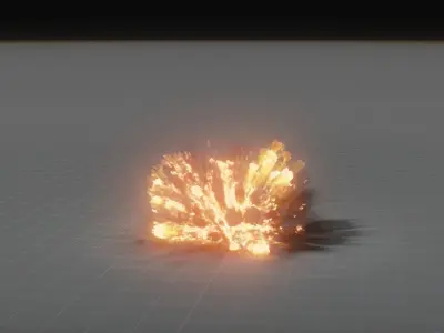 Artillery Grenade Explosion Animation 3D 3D model