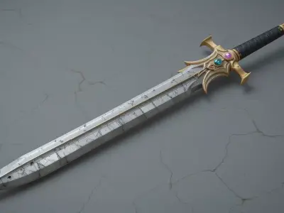 Sword 3D Model Stylized Fantasy Weapon Game Ready 3D model