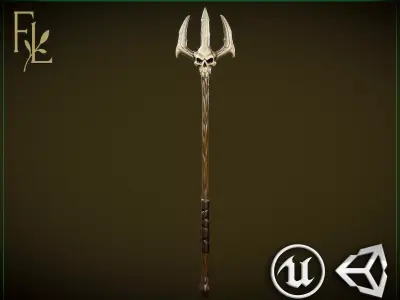 Trident - Game Ready Weapon Low-poly 3D model