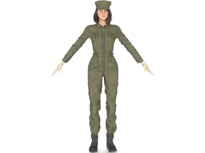PILOT WOMAN 3D model