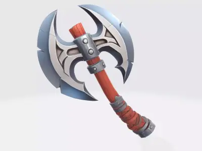 Battle Axe 1 Low-poly 3D model
