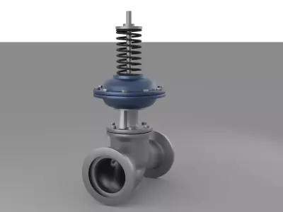 Industrial Differential Pressure Control Valve 3D model