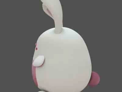 Plush Rabbit 3D model