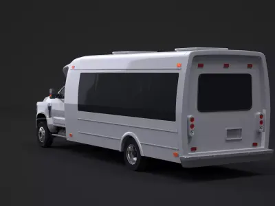 Modern Shuttle Bus 3D model