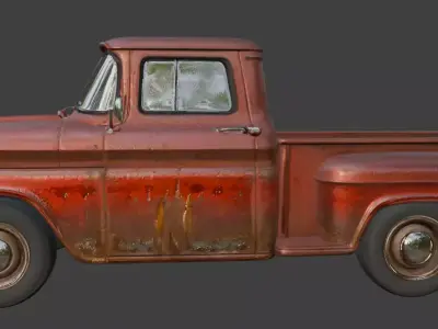 Vintage Rusty Pickup Truck 3D Model 3D model 3