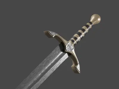 Excalibur sword Low-poly 3D model buy