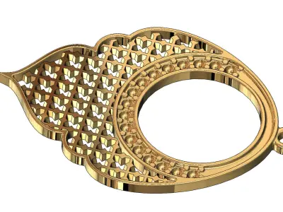 Arabic moucharabieh earrings and pendants 3D print model