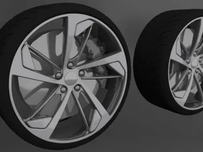 Wheels Audi RS5 Low-poly 3D model