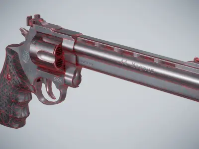44 Magnum Classic - Game Ready Low-poly 3D model