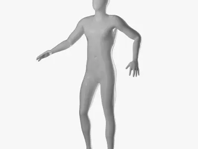 Rigged Male and Female Mannequin 02 3D model