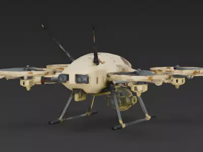 Desert Tactical Recon Drone 3D Model Low-poly 3D model