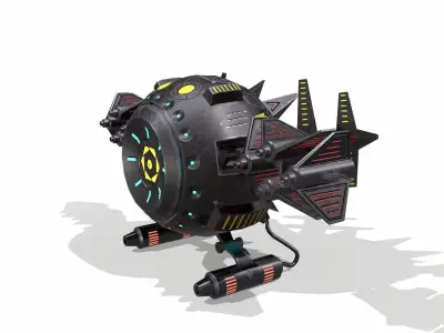 Space drone - PBR Low-poly 3D model