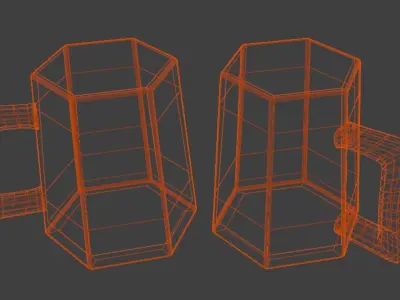 Two-color mosaic ceramic mug 3D model