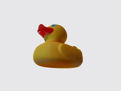 Yellow duck Low-poly 3D model