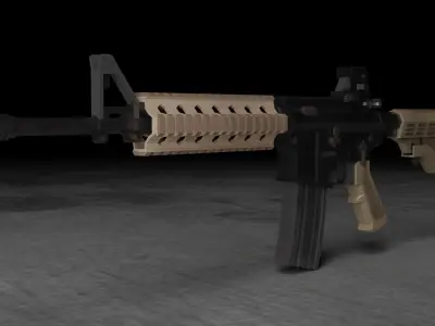 Lowpoly Guns rifle Low-poly 3D model