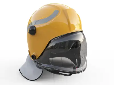 Fire Safety Helmet Low-poly 3D model