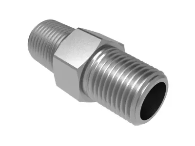 Straight Connector 1-8 NPT Male Low-poly 3D model