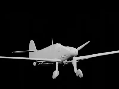 Bf-109 fighter aircraft 3D print model